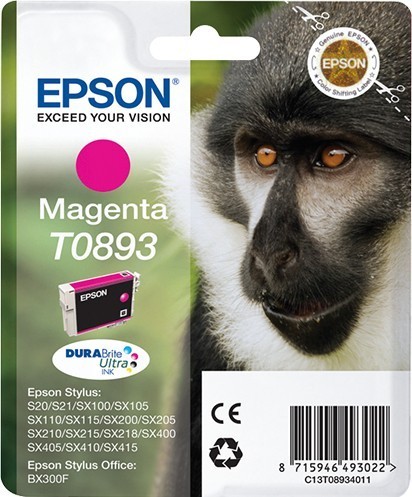 Original Epson C13T08934011 / T0893 Druckerpatrone Magenta
