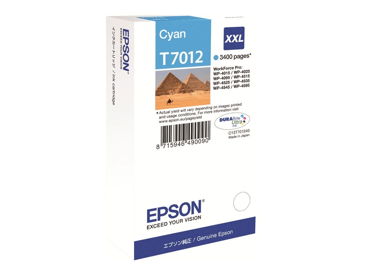 Original Epson C13T70124010 / T7012 Druckerpatrone Cyan