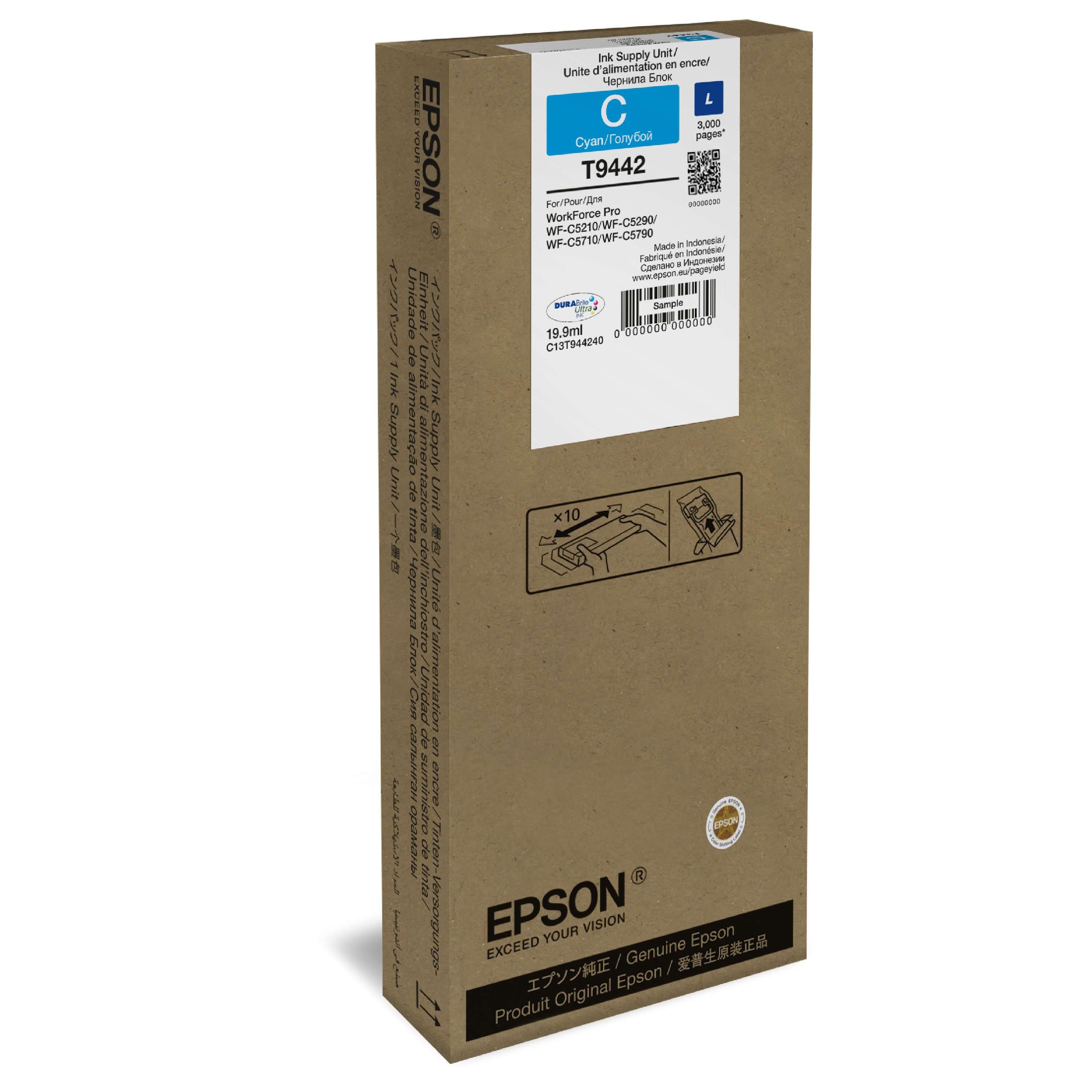 Original Epson C13T944240 / T9442 Druckerpatrone Cyan