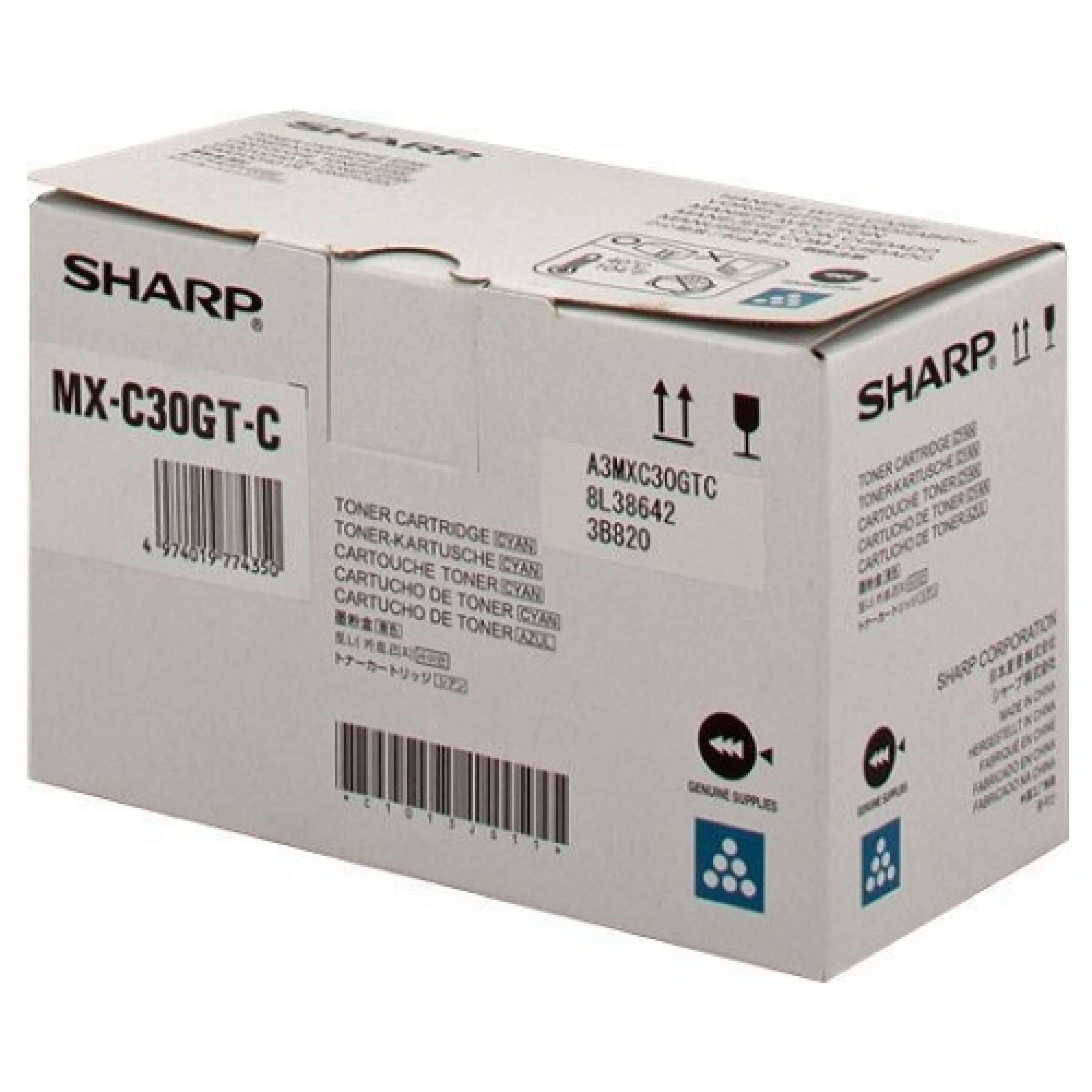 Original Sharp MXC30GTC Toner Cyan